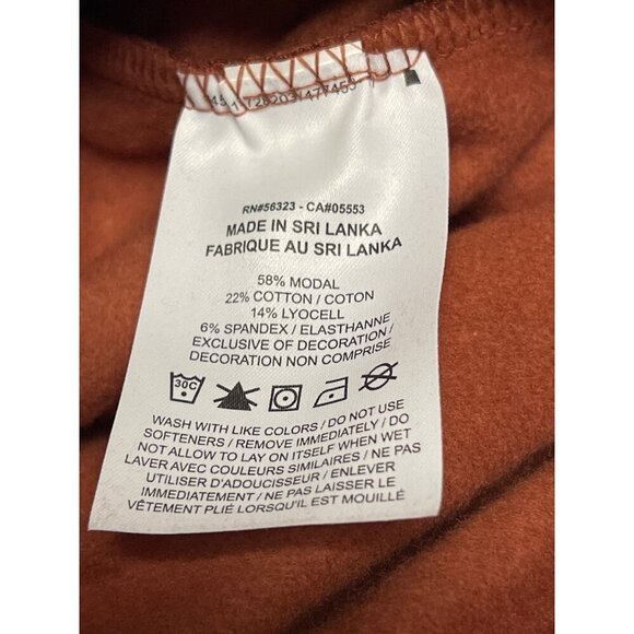 Nike Yoga Luxe Women's Pants Fleece Cropped Rust Brown Large NEW DA0776-670 - Picture 11 of 11